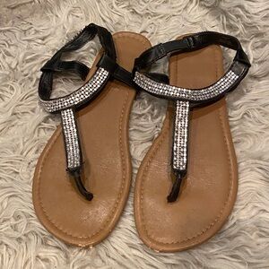 Montego Bay Club Black and Silver Sandals